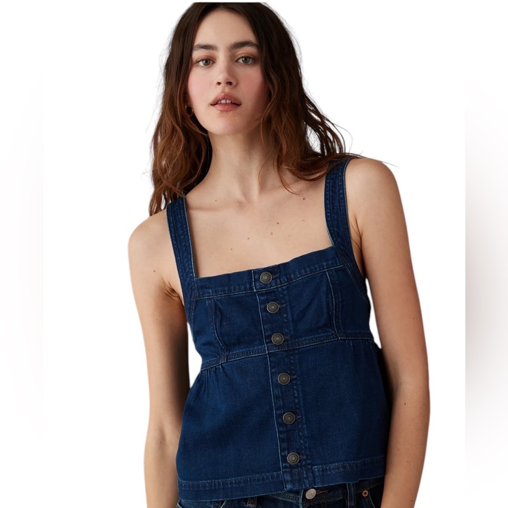NWT American Eagle Sleeveless Denim Babydoll Top